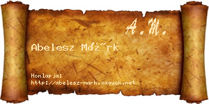 Abelesz Márk névjegykártya